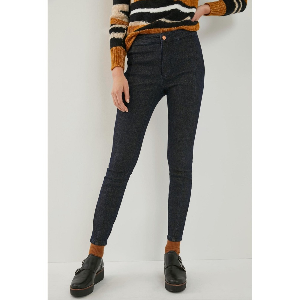 Pilcro And The Letterpress Anthropologie Shimmer High Rise Denim Leggings Sz 25‎